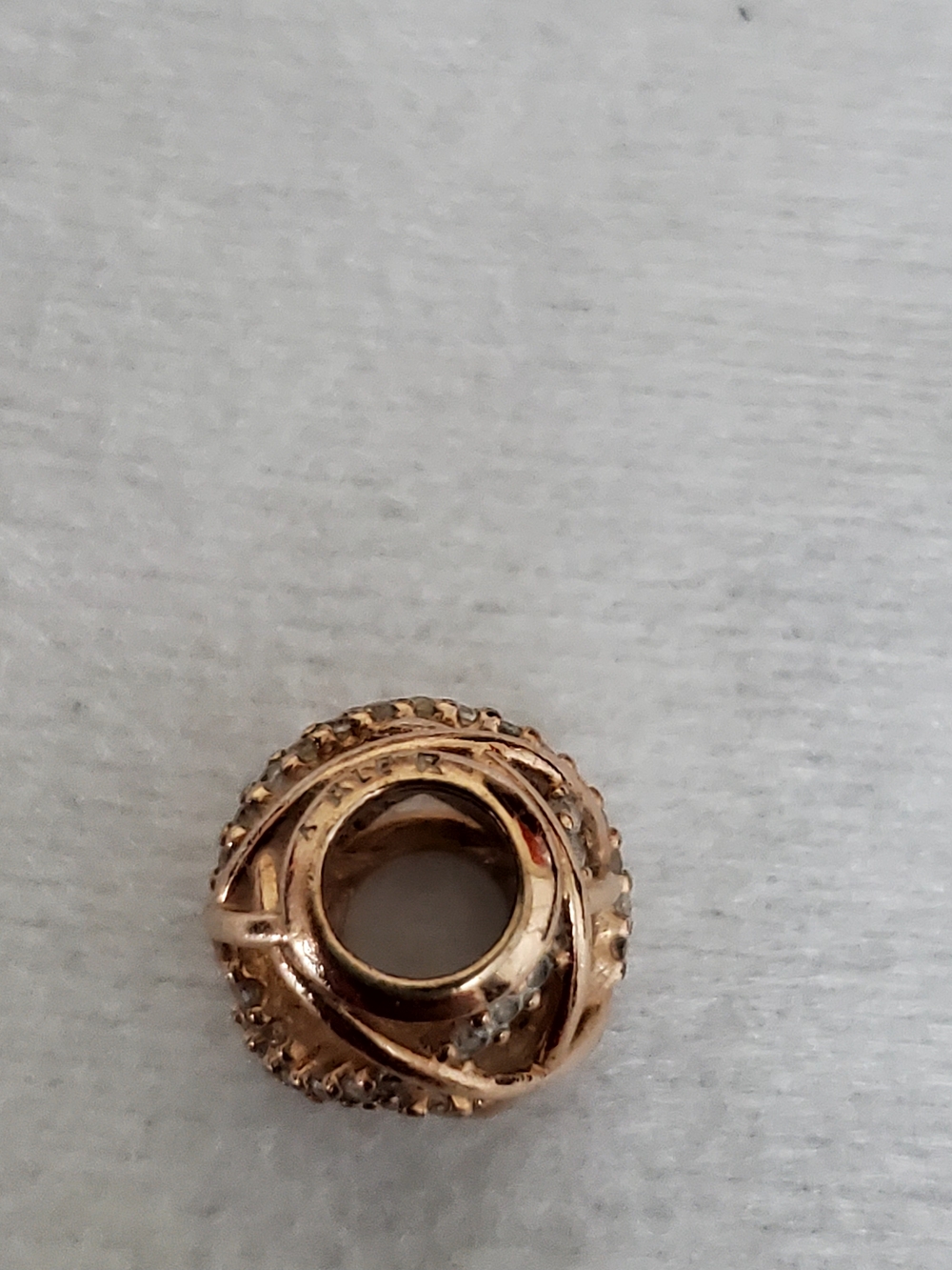 3/$50 Pandora Rose Gold Twisted Halo Charm